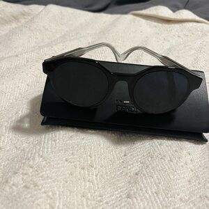 Fendi Black Sunglasses with Red Detail